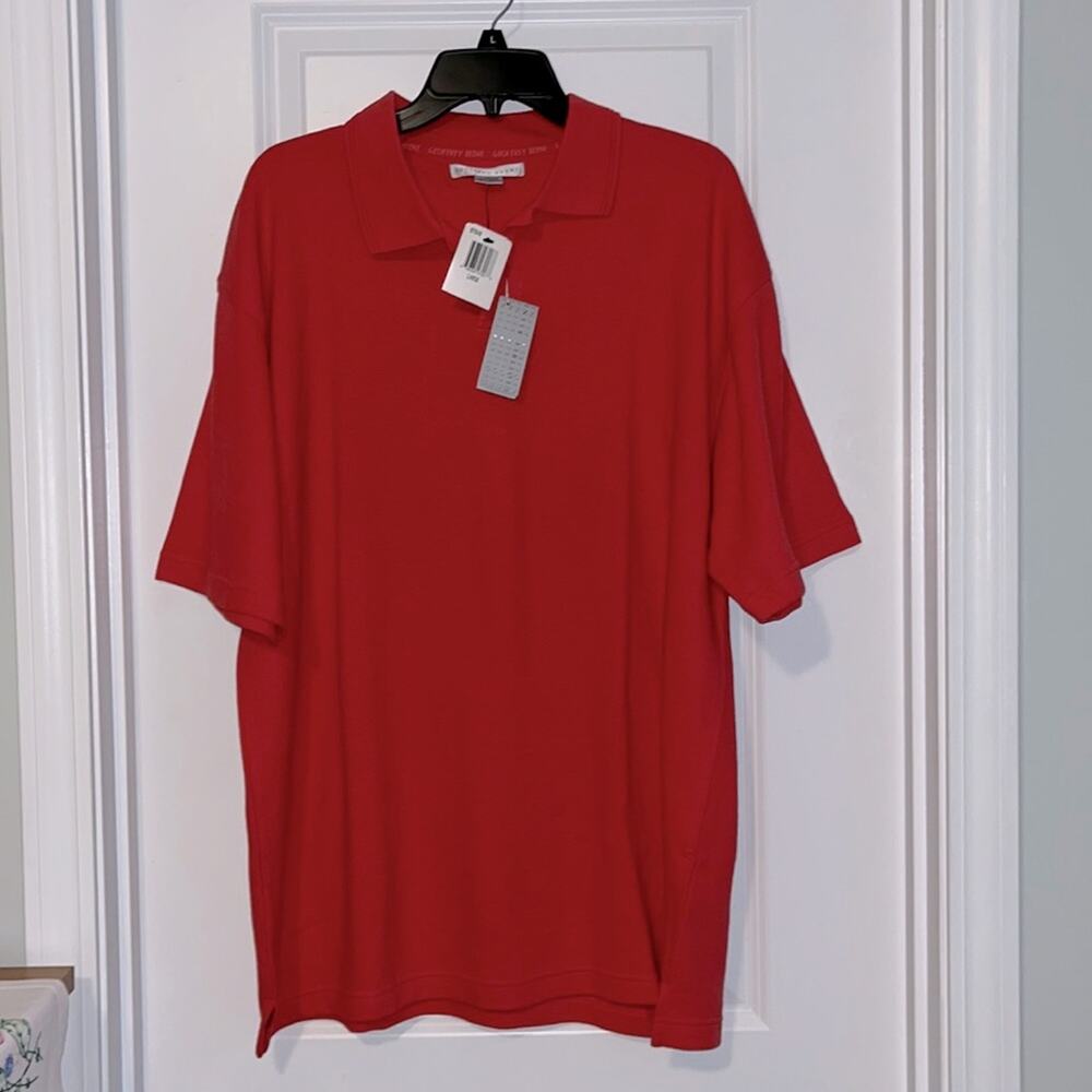 ⚡️ 3 for $30 ⚡️ Men’s Large Geoffrey Beene Orange Polo Shirt, NWT